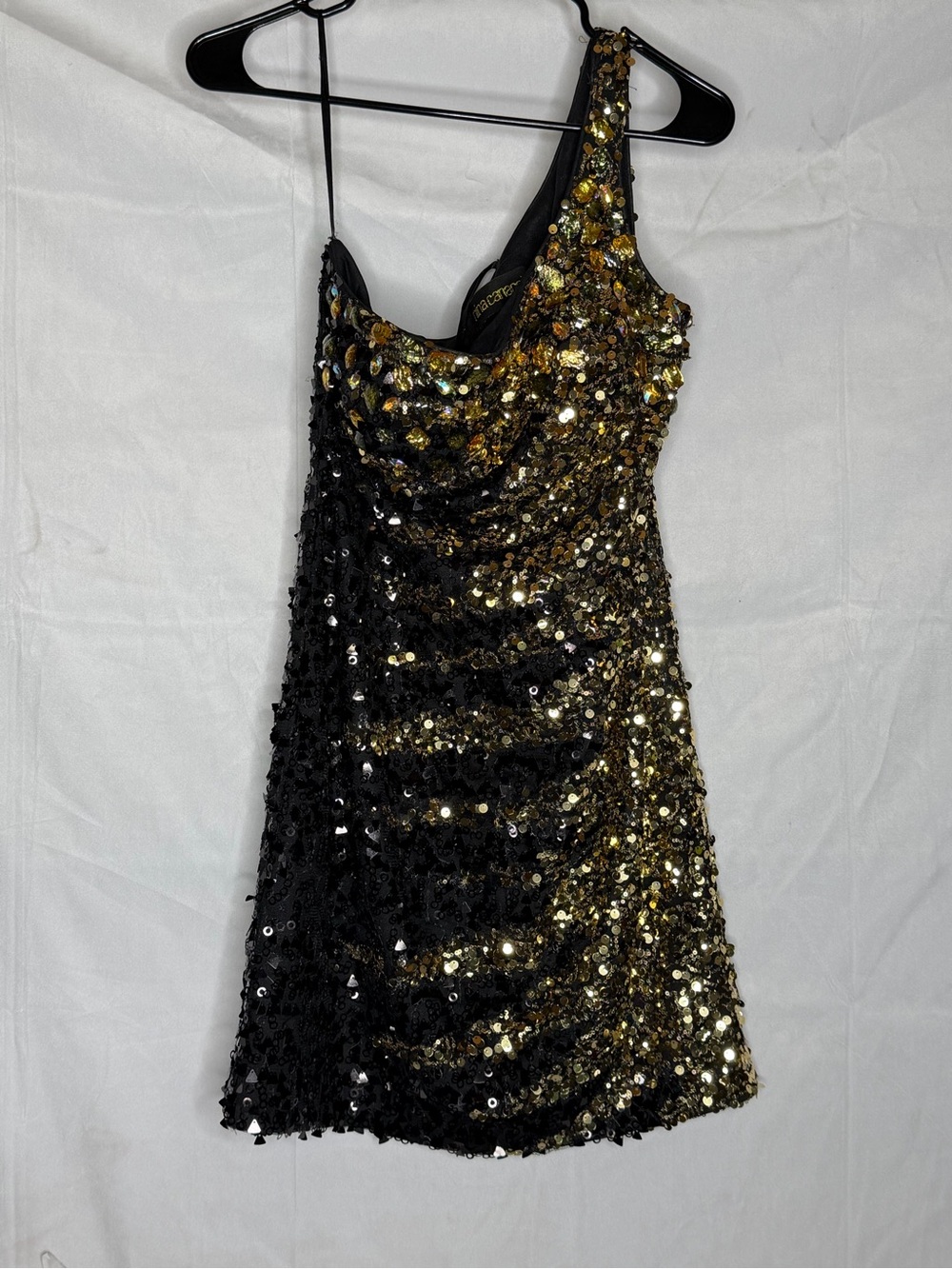 Bejeweled Black & Gold Sequin Dress